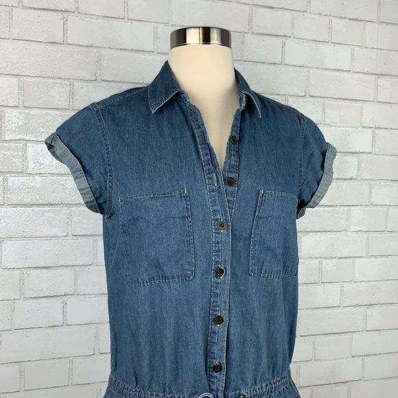 PAIGE Mila Denim Shirtdress Small B2830 - Picture 4 of 8